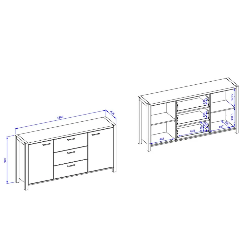 180 cm Sideboard Foxxy
