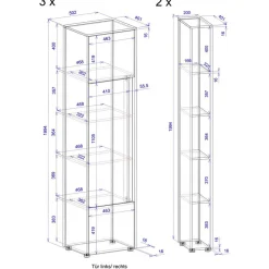Aktenschrank 5teilig Rascian