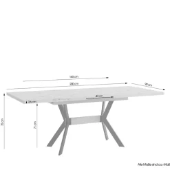 Ausziehbarer Tisch Ziris