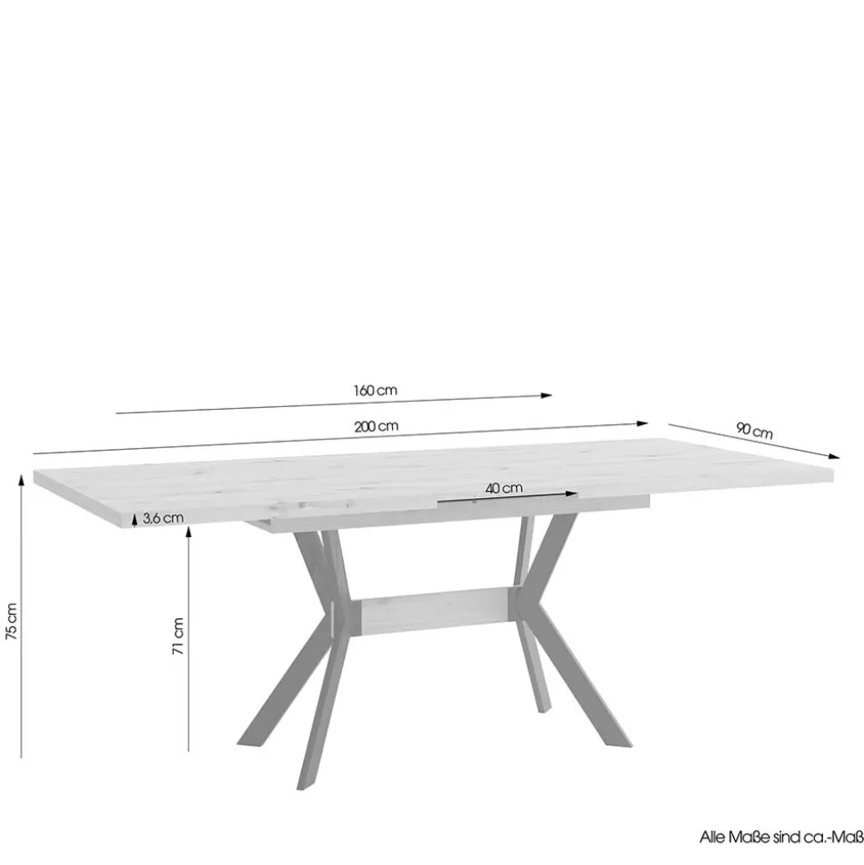 Ausziehbarer Tisch Ziris
