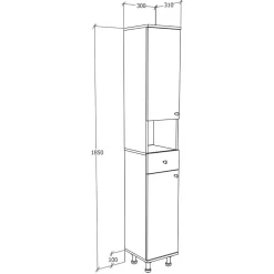 Badezimmer Schrank Osmin