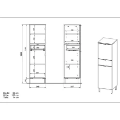 Badezimmerhochschrank Rienca