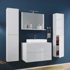 Badezimmermöbelset weiß modern Lorencia