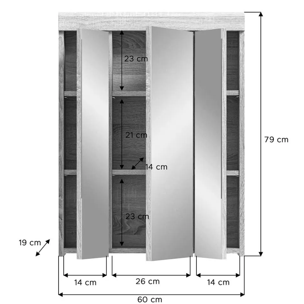 Badezimmerspiegelschrank Kwesina