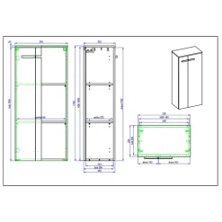 Badmidischrank Nushivon