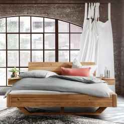 Bett mit Holzkufe Tamyno