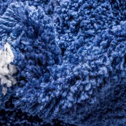 Blauer Langflor Teppich Russell