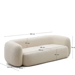 Boucle Dreisitzer Couch Troy