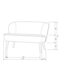 Boucle Zweisitzer Sofa Pididos