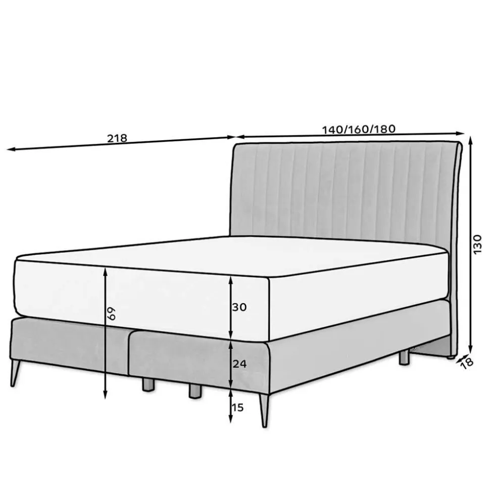 Boxspring Bett Dori