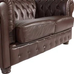 Chesterfield Leder Couch Leandra