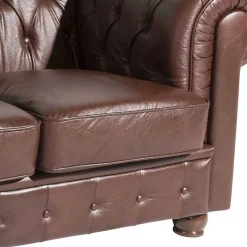 Chesterfield Leder Couch Leandra