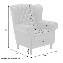 Chesterfield Ohrensessel Kleera