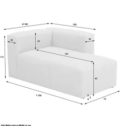 Couch Modul Recamiere Felictia