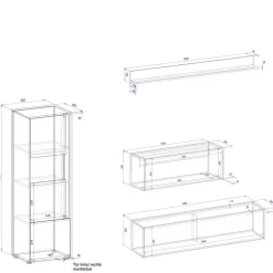 Design Wohnwand mit Schreibtisch Rascian