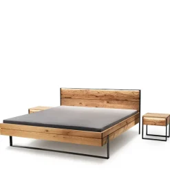 Doppel Bett Wildeiche Scoddo