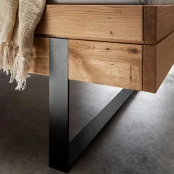 Doppel Bett Wildeiche Scoddo