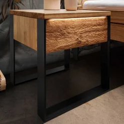 Doppel Bett Wildeiche Scoddo