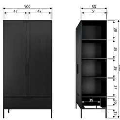 Drehtüren Kleiderschrank Marile