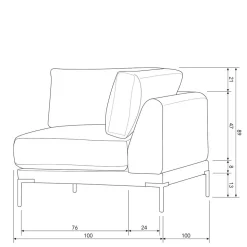 Eckelement Modul Sofa Kahilke