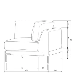Eckelement Modul Sofa Rio