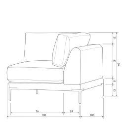 Eckelement Modul Sofa Skaceto