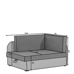 Eckschlafsofa Lanuge