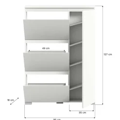 Garderobenschuhschrank weiß Filicudio