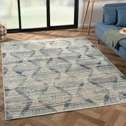Gemusterter Kurzflor Teppich Veroana
