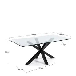 Glas Esszimmertisch Sinta