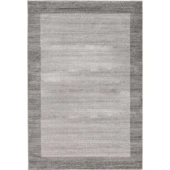 Grauer Kurzflor Teppich Grandios