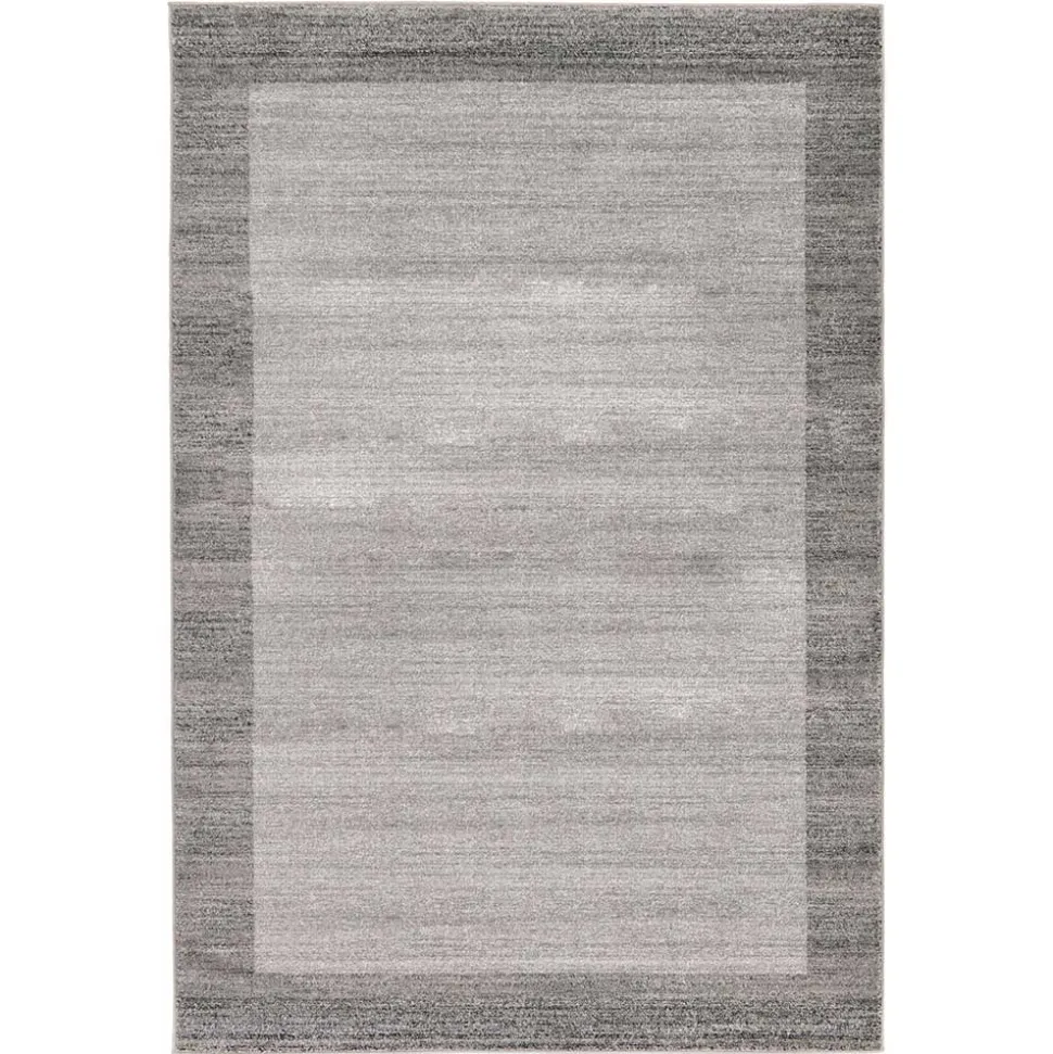 Grauer Kurzflor Teppich Grandios