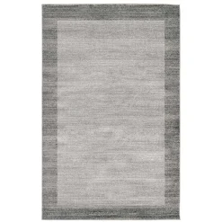 Grauer Kurzflor Teppich Grandios