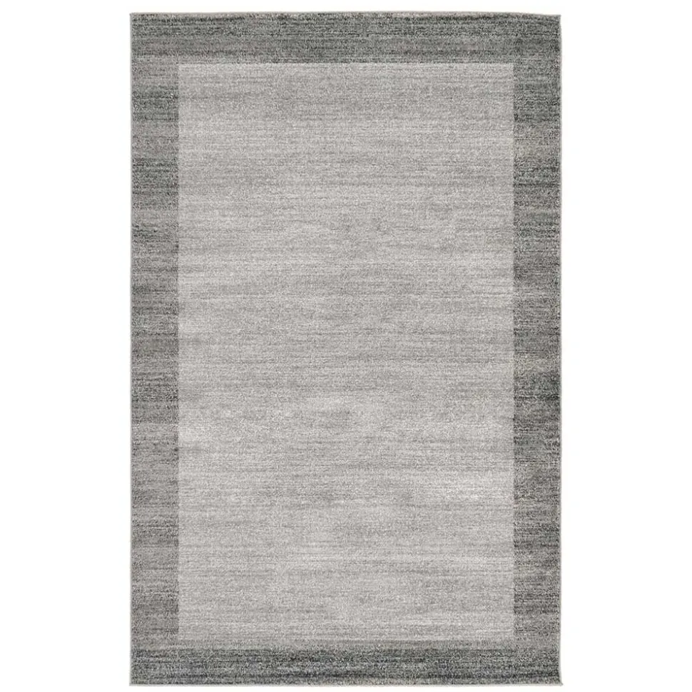 Grauer Kurzflor Teppich Grandios