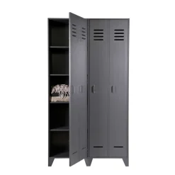 Grauer Spindschrank Leonora