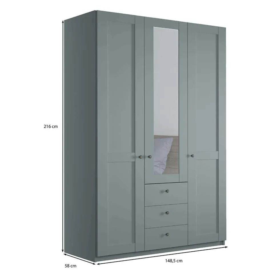 Graugrüner Kleiderschrank Forjan