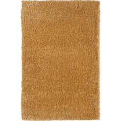 Hochflor Teppich Goldgelb Sesedra