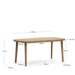 Holz Gartentisch Nurcias