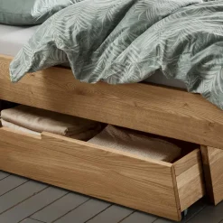 Holzbett mit Polsterkopfteil Pacurian