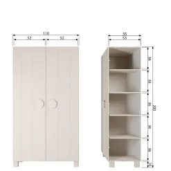 Holzkleiderschrank Malitoya