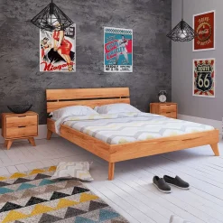 Kernbuche Doppelbett Stenov