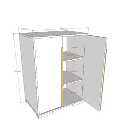 Kinderzimmerschrank Ostoro