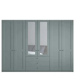 Kleiderschrank graugrün Landhaus Forjan