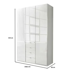 Kleiderschrank in Weiß Bean