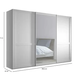 Kleiderschrank Schwebetüren weiß Tudana