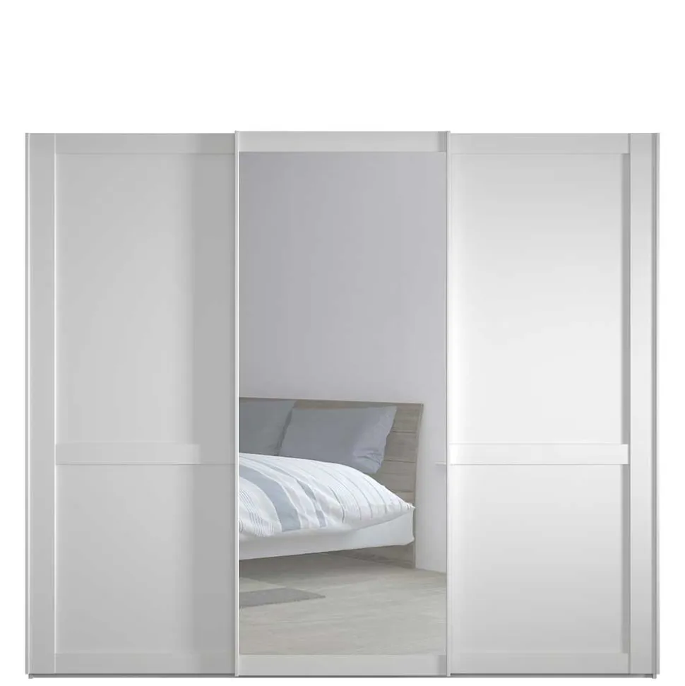 Kleiderschrank Schwebetüren weiß Tudana