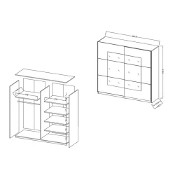 Kleiderschrank Schwebetüren Jannik