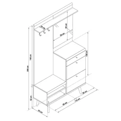 Kompaktgarderobe Levanca