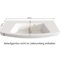 Landhaus Badmöbel Set Longos