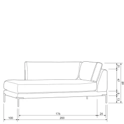 Lounge Element Chaiselongue Rio